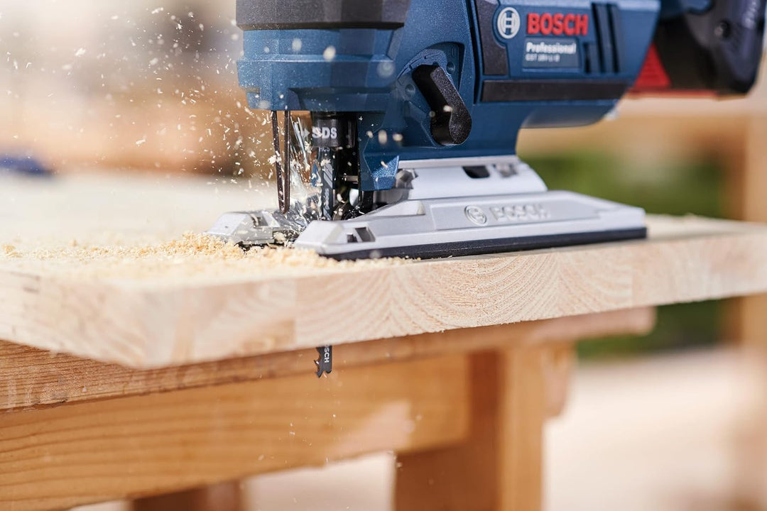 Bosch 26x T144D + EXPERT Hardwood fast T144DHM Stichsägeblatt-Set, 25 + 1 Stück (für Hartholz, Weich