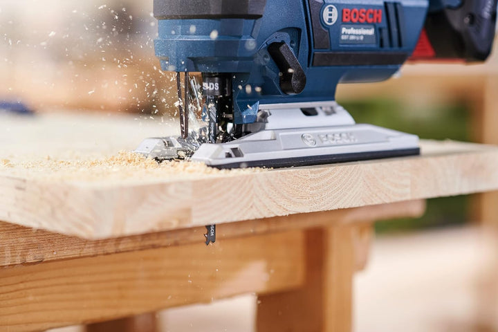 Bosch 26x T144D + EXPERT Hardwood fast T144DHM Stichsägeblatt-Set, 25 + 1 Stück (für Hartholz, Weich