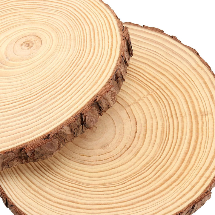 3 Stücke 23-25cm Unvollendete Holzkreise Gross Natur Holzscheiben zum Basteln, Runde Baumscheiben mi