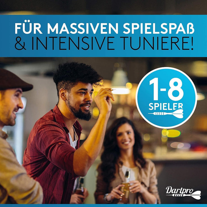 DartPro - DAS ORIGINAL - Elektronische Dartscheibe - Dartboard mit 6 Darts [kabellos nutzbar] - Inno