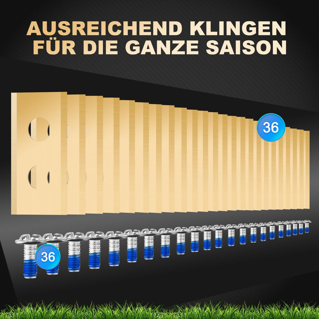 36 Stück Ersatzklingen Kompatibel für ALLE Worx Landroid, LandXcape, Einhell, Dreame, Mova Mährobote