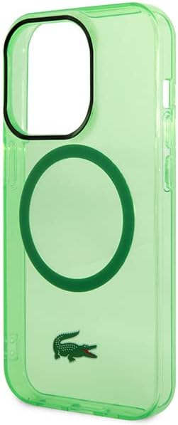 Lacoste LCHMP14XULON Hülle für iPhone 14 Pro Max 6.7" Grün hardcase Transparent