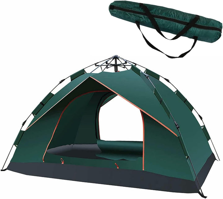 Camping Zelt 2-3 Mann Pop Up Zelte 4 Jahreszeiten Wasserdicht &amp; Winddicht Grün, Grün