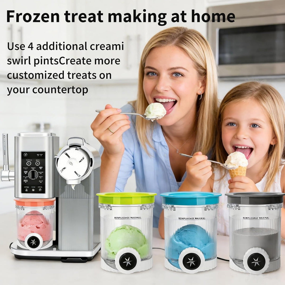 Ersatzbehälter Kompatibel mit Ninja Swirl Creami NC700 NC701 Serien,Behälter für Ninja Creami Eismas