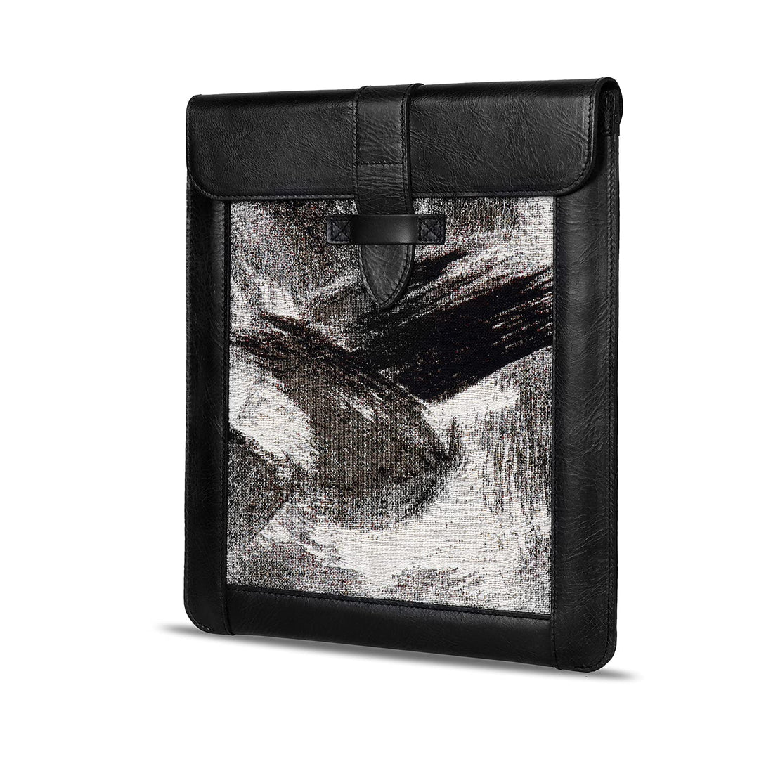 LONDO Echtleder-Ärmeltasche für Ipad - Large Schwarz Large, Schwarz Large