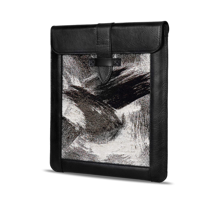 LONDO Echtleder-Ärmeltasche für Ipad - Large Schwarz Large, Schwarz Large