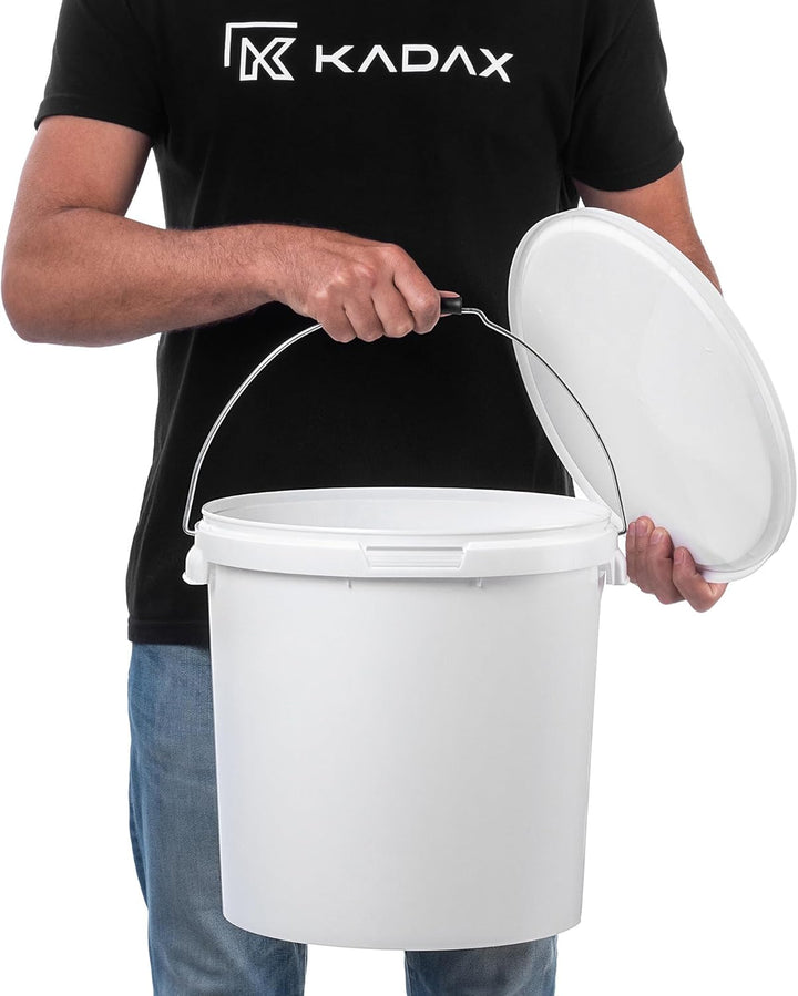 KADAX Gäreimer 20L Set mit Auslaufhahn, Gärröhrchen & Gummistopfen, Gärbehälter aus Kunststoff mit A