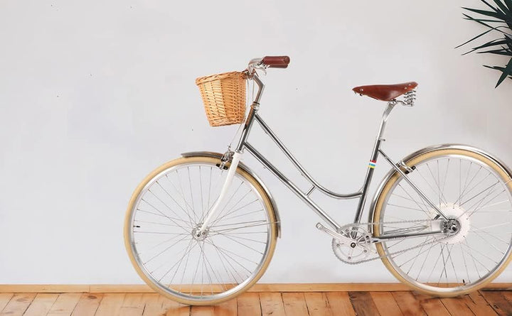 AVASTA Fahrradkorb aus Weidengeflecht für Fahrräder für Erwachsene, handgewebter vorderer Lenker-Auf