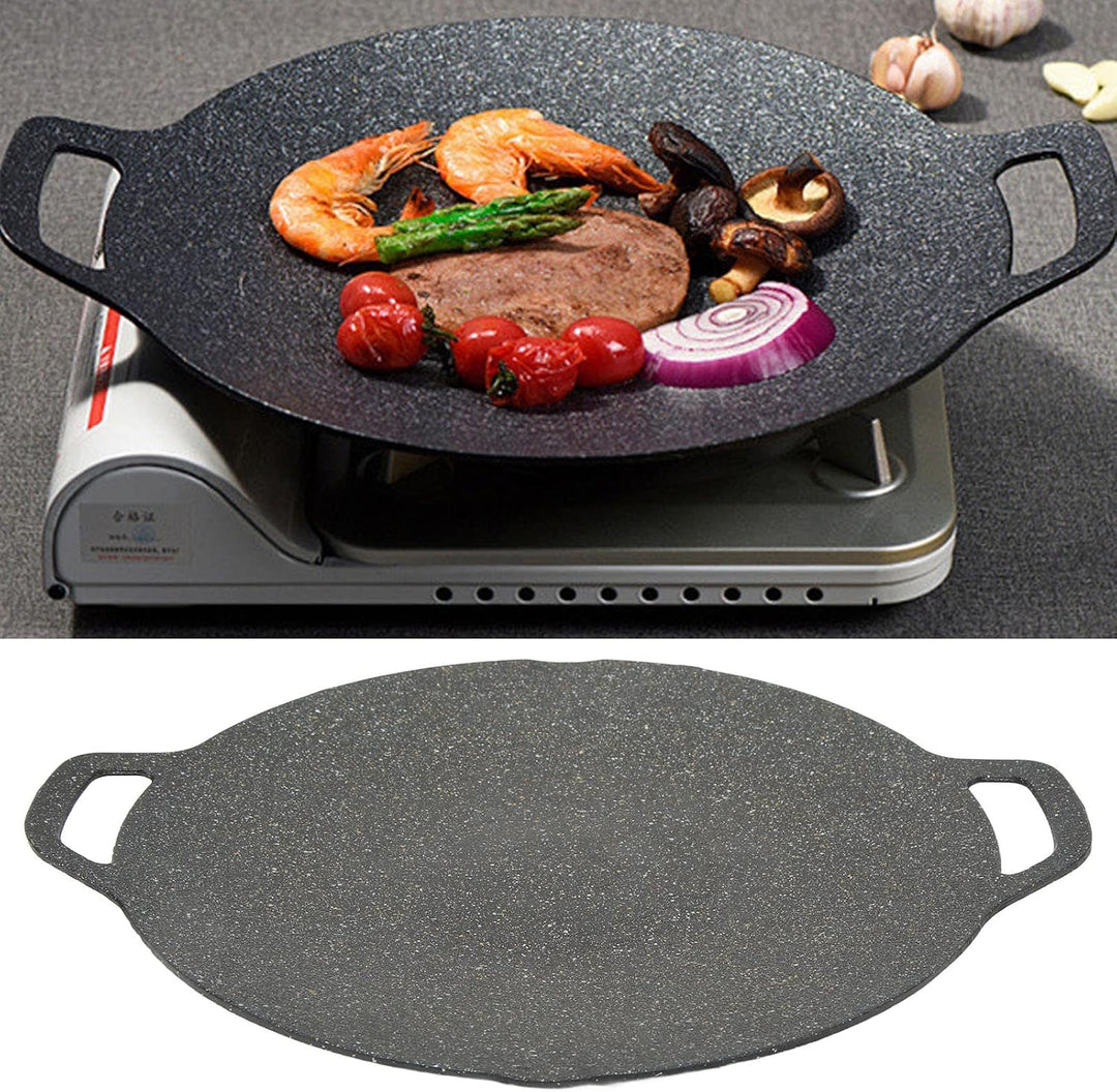 Koreanische BBQ-Grillpfanne Mit 6-Schicht-Naturmaterial-Beschichtung - Antihaft-Grill Mit Doppelten