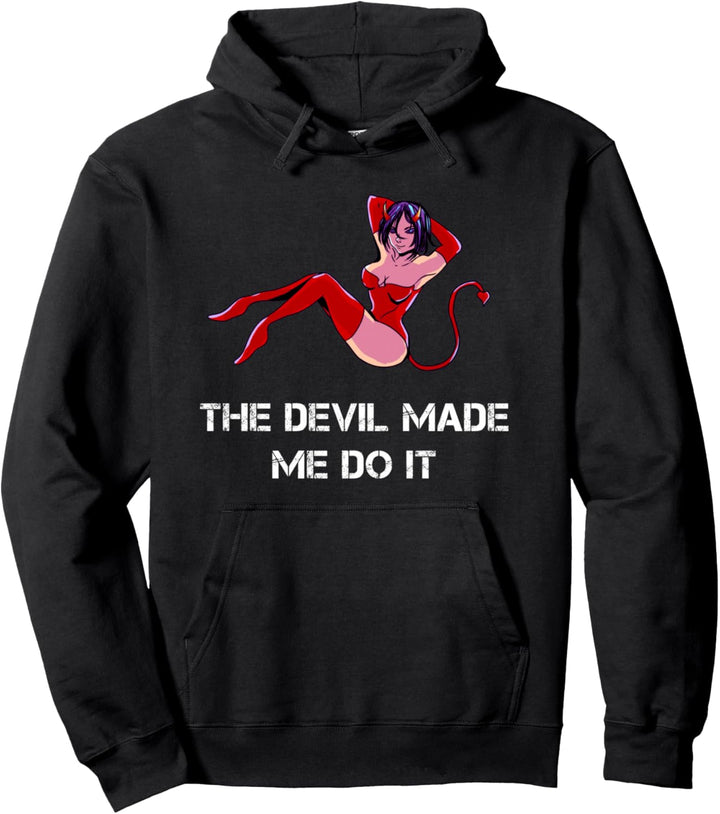 Der Teufel liess mich es tun Lustige Männer Frauen Jungen Pullover Hoodie