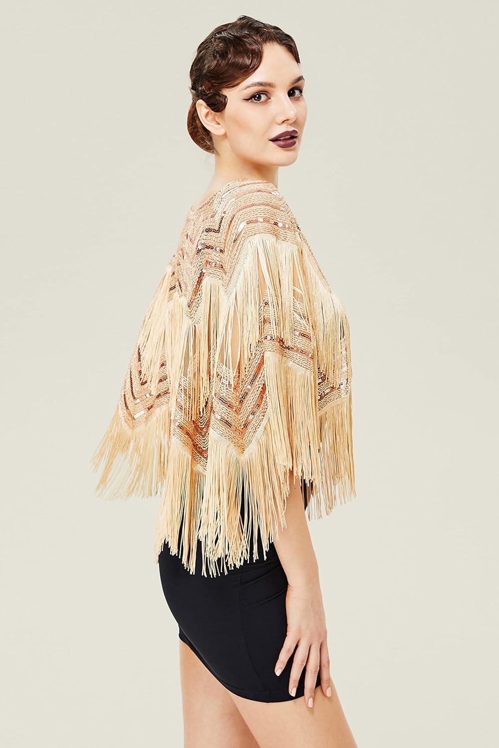 BABEYOND Damen Pashmina-Schal Einheitsgrösse Roségold, Einheitsgröße Roségold