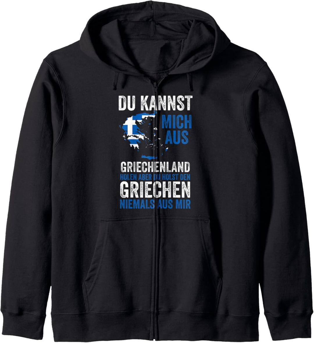 Grieche Grieche Griechin Griechisch Griechische Flagge Kapuzenjacke