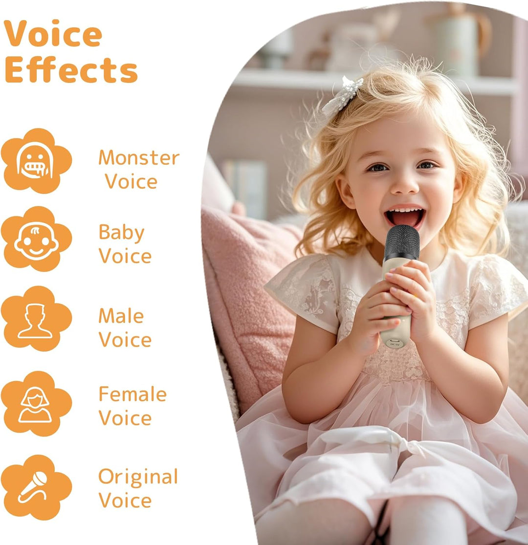 Fede Karaoke Maschine für Kinder Erwachsene, Mini Karaoke Maschine mit 2 Mikrofonen, Tragbarer Bluet