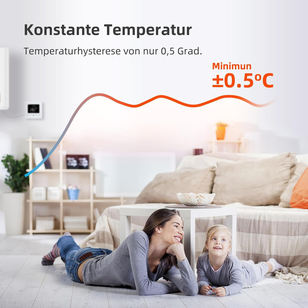 Beok WiFi Thermostat Für Gaskessel, Tuya Smart Raumthermostat Thermostate Heizung Digital LCD-Anzeig
