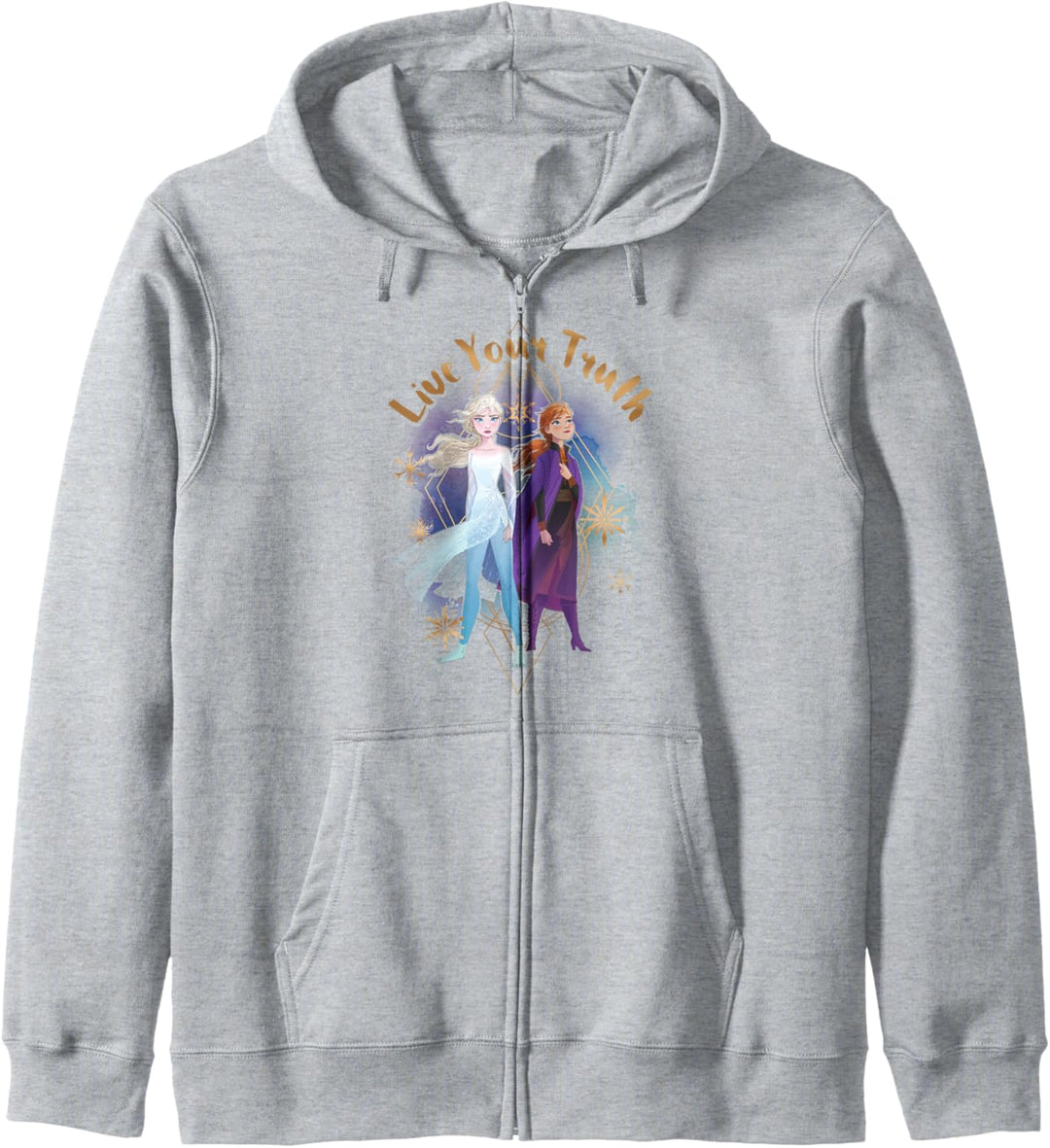 Disney Frozen 2 Elsa Anna Live Your Truth Geometric Portrait Kapuzenjacke