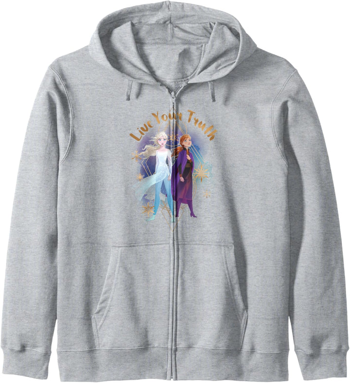 Disney Frozen 2 Elsa Anna Live Your Truth Geometric Portrait Kapuzenjacke