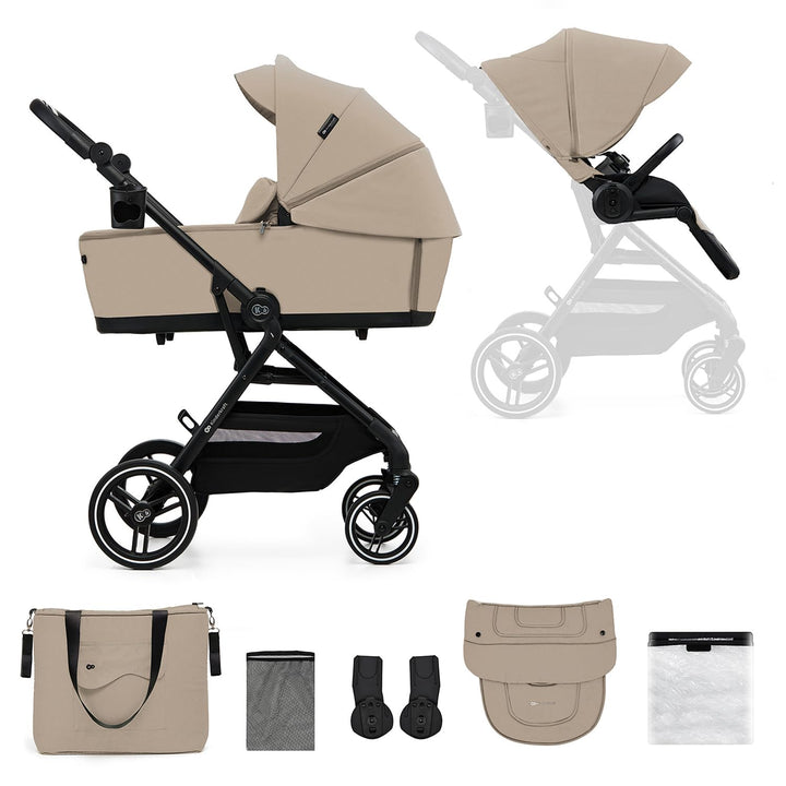 Kinderkraft YOXI 2-in-1 Kinderwagen, buggy von Geburt bis 22 kg, Einfach Zusammenklappe, grosses Ver