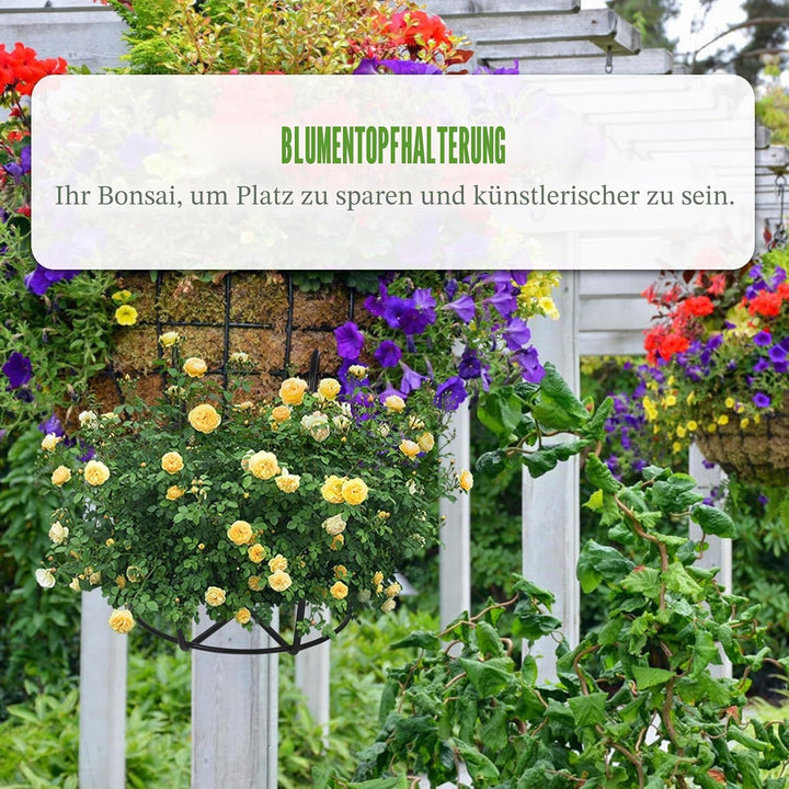 YARNOW 2 Stück Hängende Geländer Pflanzgefässe-Blumentopfhalter Balkon Hängend Metall-Blumenkasten M