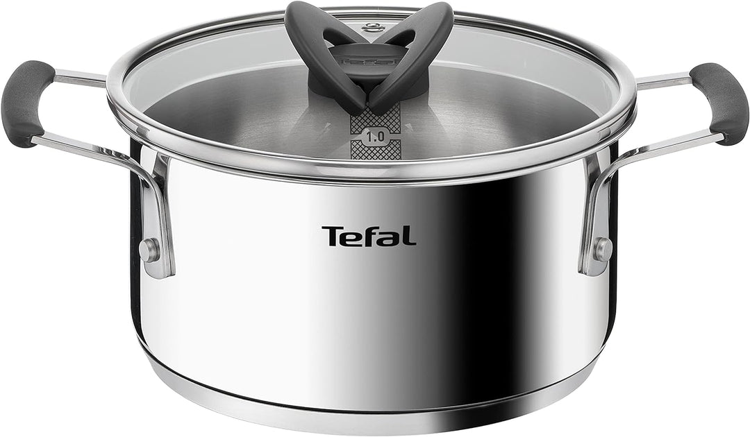 Tefal G737S5 Opti'Space Topf- & Pfannenset 5-teilig | Stielkasserolle 16 cm (inkl. Deckel) | Kochtop
