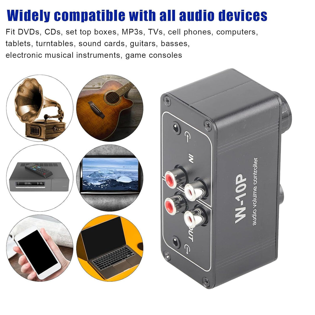 Kopfhörerverstärker Stereo Lautstärkeregler Mini Audio Vorverstärker mit 3,5-mm-Cinch-Buchse - Headp