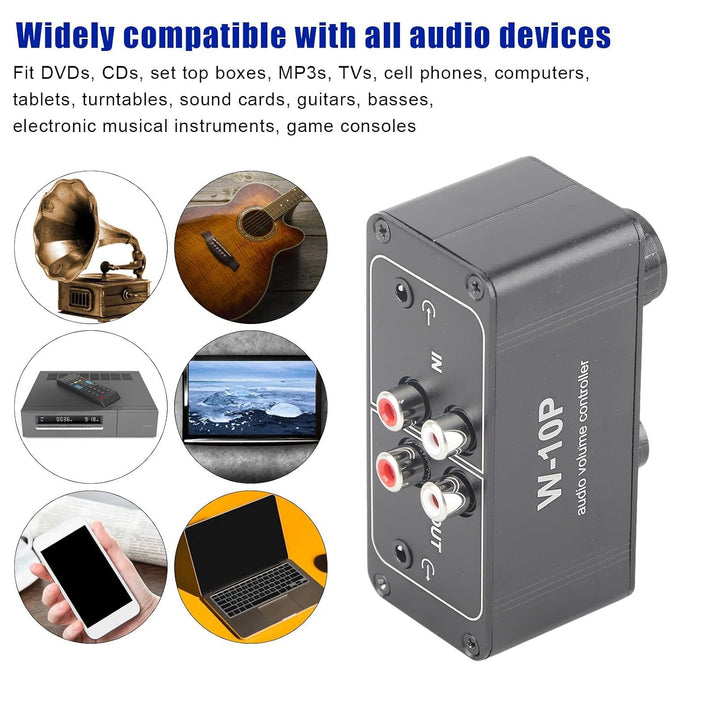 Kopfhörerverstärker Stereo Lautstärkeregler Mini Audio Vorverstärker mit 3,5-mm-Cinch-Buchse - Headp