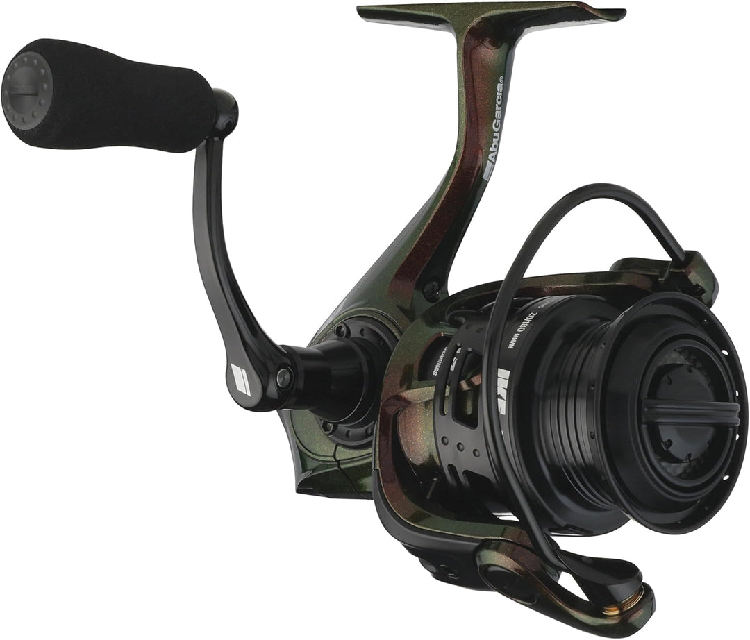 Abu Garcia Revo Ike Stationärrolle - leichte lilafarbene Spinnrolle mit 10 Kugellagern, Drop Shot Ke