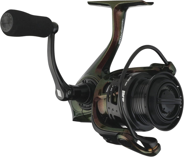 Abu Garcia Revo Ike Stationärrolle - leichte lilafarbene Spinnrolle mit 10 Kugellagern, Drop Shot Ke