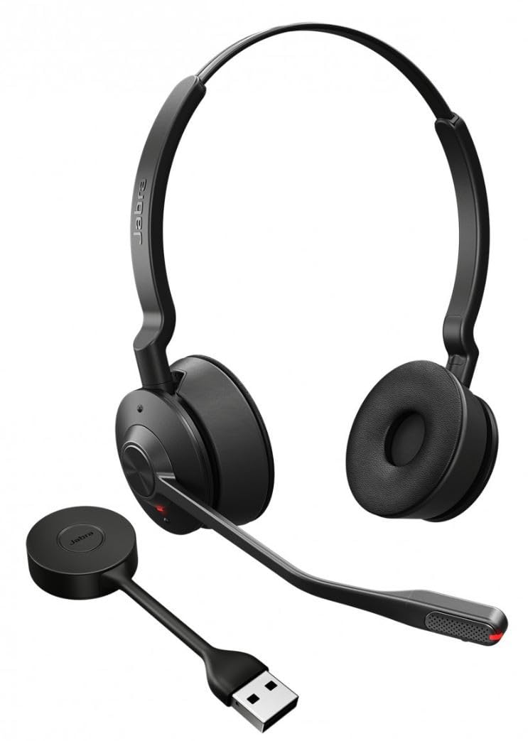 Jabra Engage 55 SE Stereo-Headset MS, Link 400a DECT-Adapter USB-A, 1,2 m USB-C-auf-USB-A-Kabel, Tra