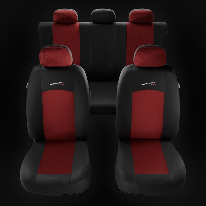Mossa - Universal Sitzbezüge Auto kompatibel mit Mitsubishi Space Star (2014- ) - Autositzbezüge Sch