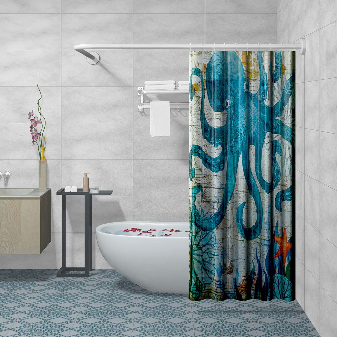 Sikaiqi Dehnbare 304 Edelstahl L-Form Badezimmer Badewanne Ecke Duschvorhangstange (Weiss 60-133 cm
