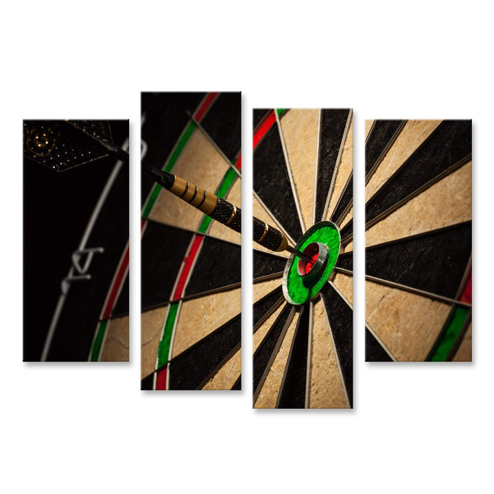 islandburner Bild auf Leinwand Dart Bulls Eye Close Up Erfolg Hitting Target Bilder Wandbilder Poste