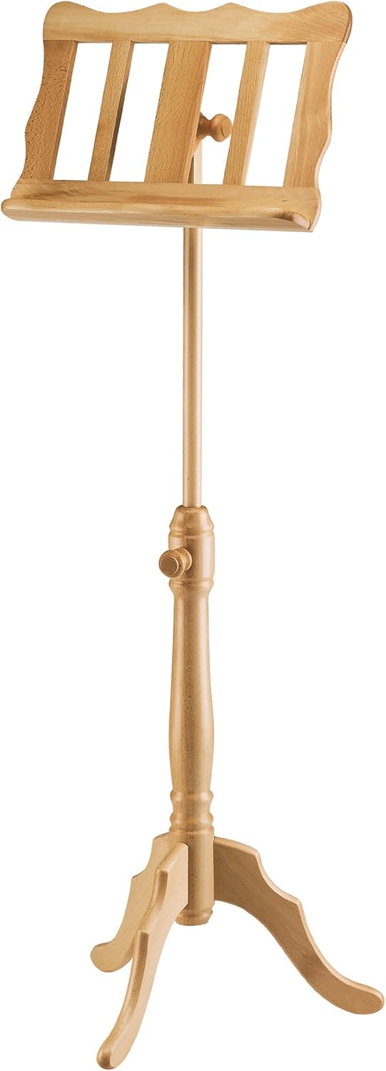 K&M 117 Holz-Notenpult – Solides Buchenholz Naturbelassen – Von 96 – 132 cm ausziehbarer XXL-Notenst