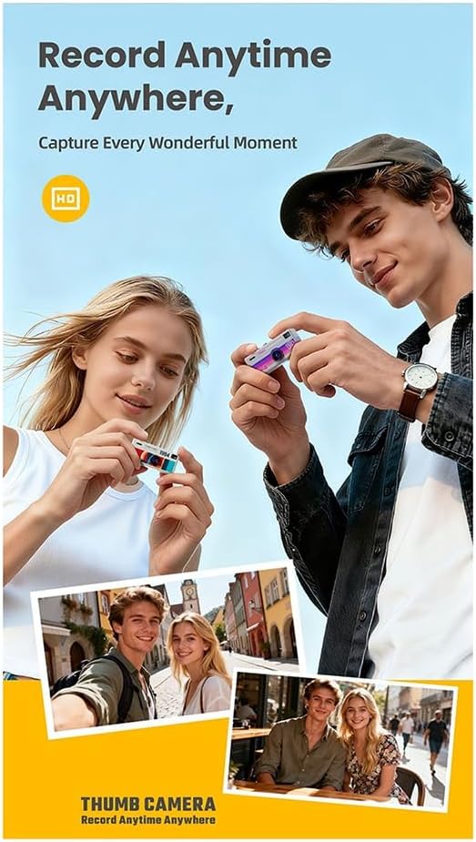 Mini-Daumenkamera-Rucksackanhänger, Mini Schlüsselanhänger Digitalkamera, Fotos Aufnehmen und in Per
