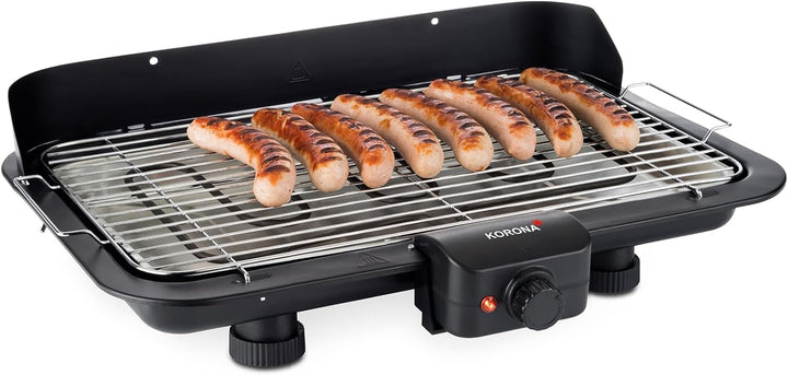 Korona 46117 Elektrischer Tischgrill mit XXL-Grillfläche (51 x 30 cm) | Ideal für den Balkon | 2200