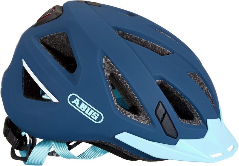 ABUS Stadthelm Urban-I 3.0 - Fahrradhelm mit Rücklicht, Schirm und Magnetverschluss - für Damen und