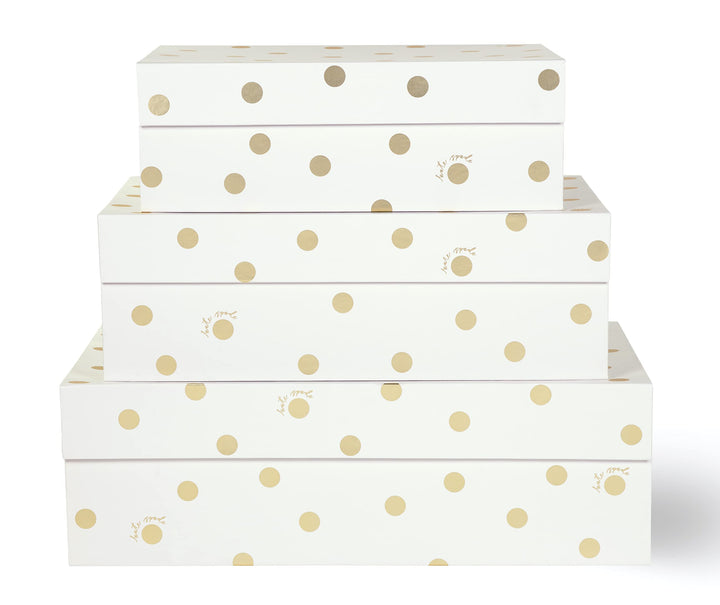 Kate Spade New York Dekorative Aufbewahrungsboxen mit Deckel, 3 Stück, stabile Organizer-Aufbewahrun