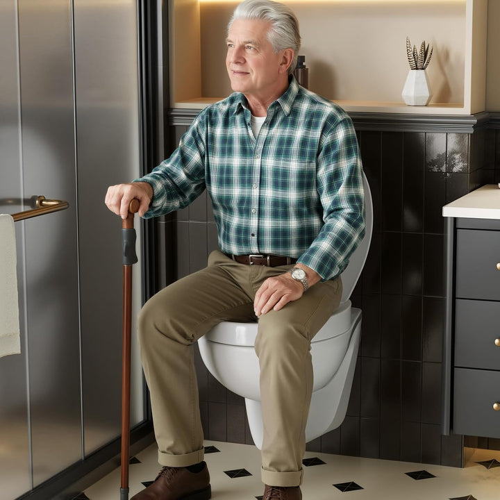 CECIPA WC-Sitz Erhöhung 5 cm – Duroplast Toilettensitz mit Absenkautomatik, bis 250 kg belastbar, er