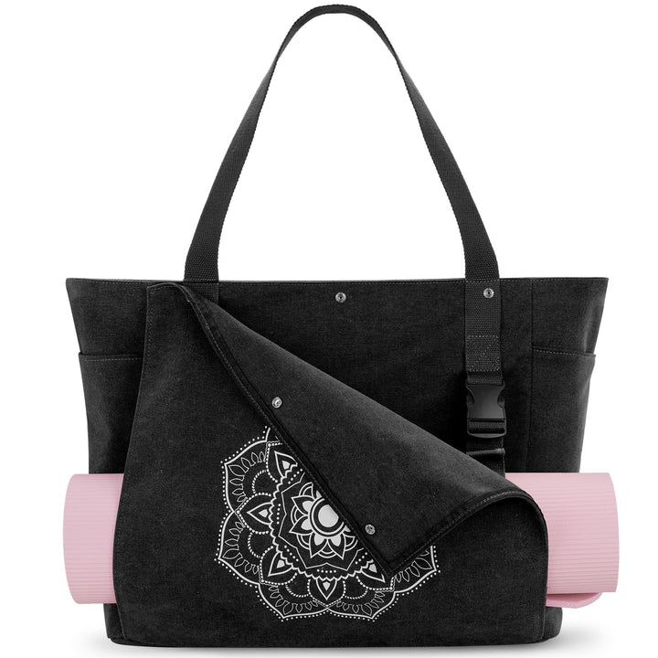 Gonex Yogatasche, Yogamatte Tasche mit Mehreren Taschen für Damen und Herren, Canvas wasserdichte To