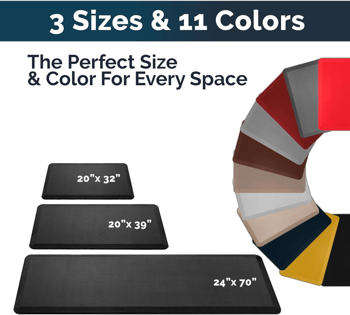 ComfiLife Anti Fatigue Floor Mat – 3/4 Inch Thick Perfect Kitchen Mat, Standing Desk Mat – Comfort a