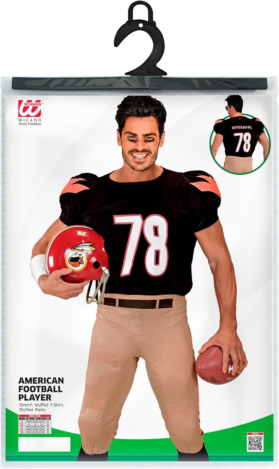 WIDMANN 44501 COSTUME RUGBY S AMERICAN FOOTBALL #4450, S