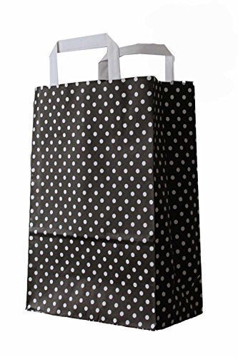 250 farbige Papiertragetaschen Papiertaschen Tüten Papiertüten Tragetaschen Shopper schwarz-weiss ge