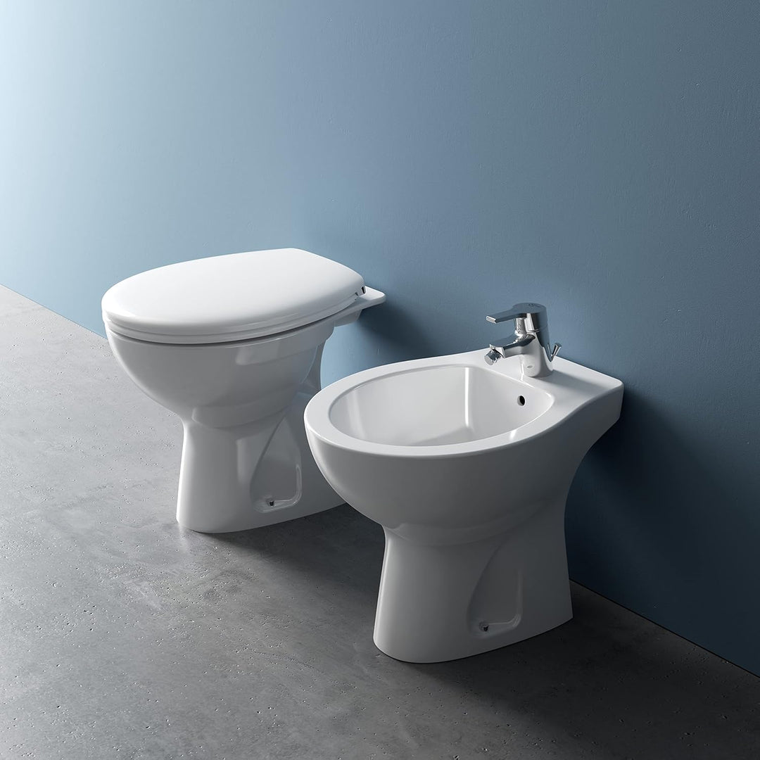 Ideal Standard - Eurovit Bodenbidet für freistehende Wandmontage, weiss