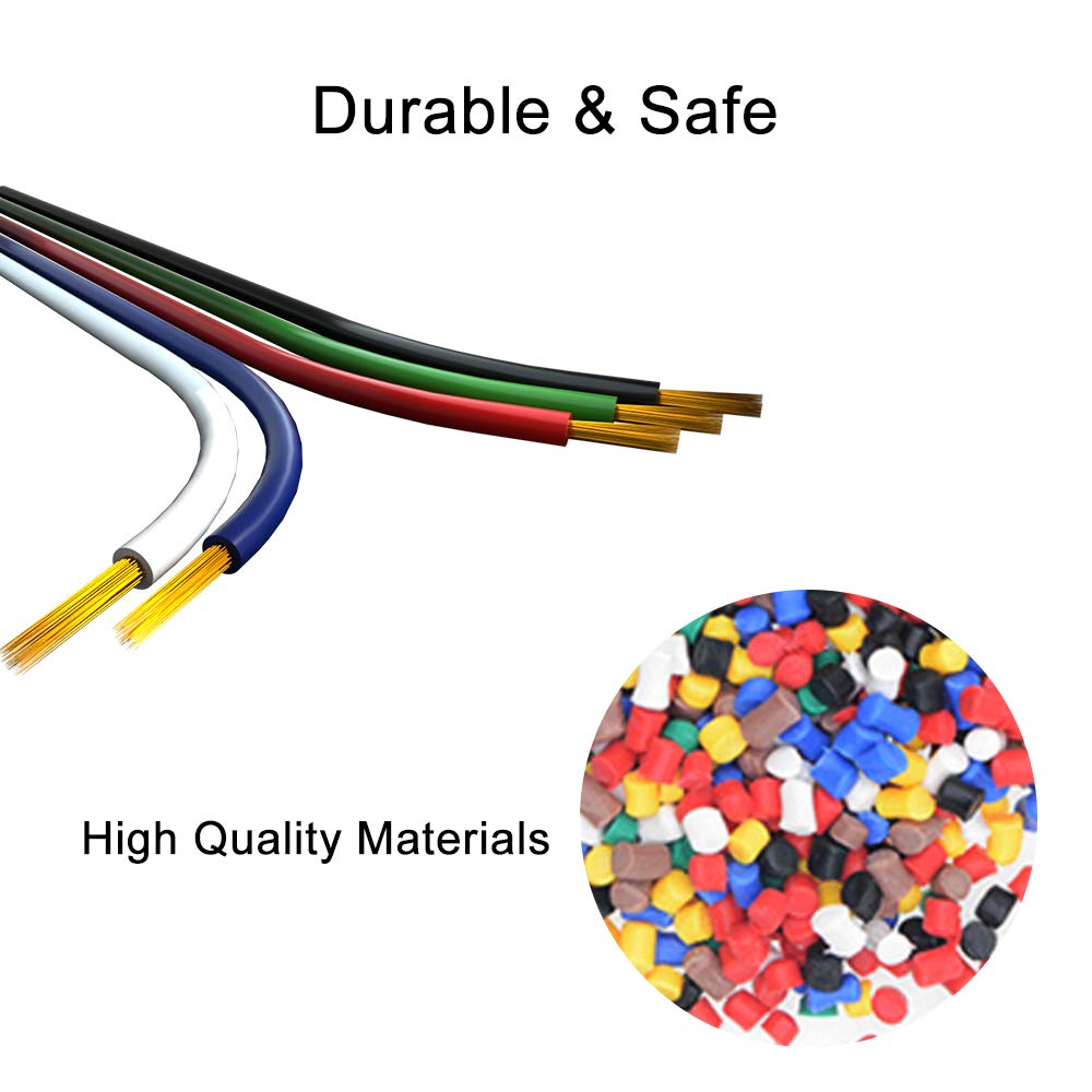 BTF-LIGHTING RGBW 32.8ft/10m 20AWG LED Streifen Lichtband Elektrisch Verlängerungskabel 5 polig Stan