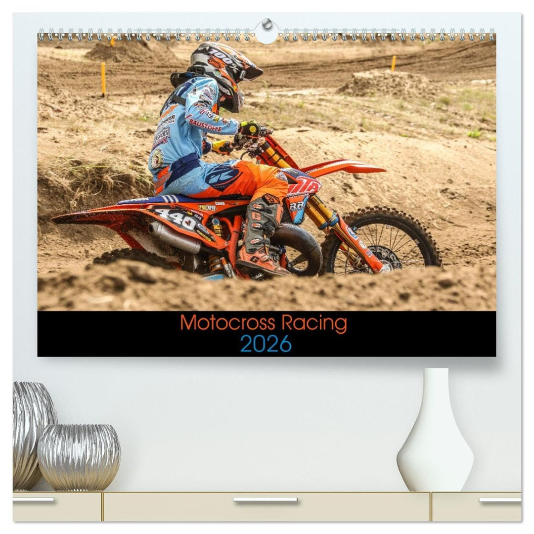 Motocross Racing 2026 (hochwertiger Premium Wandkalender 2026 DIN A2 quer), Kunstdruck in Hochglanz: