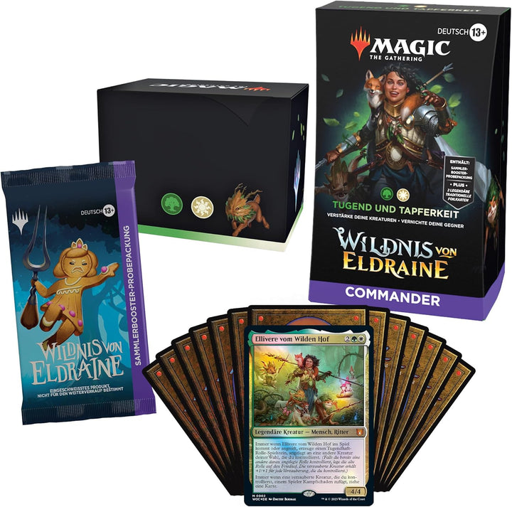 Magic: The Gathering Wildnis von Eldraine Commander-Deck– Tugend und Tapferkeit (Deck mit 100Karten,