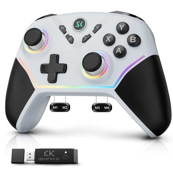 CHENGDAO 2,4G kabelloser Controller für PC/Windows/Switch/OLED/Lite/Android, Gamepad mit Hall-Effekt