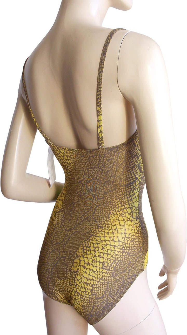 Solar Tan Thru Bandeau-Badeanzug braun, Gr. 38 B-Cup