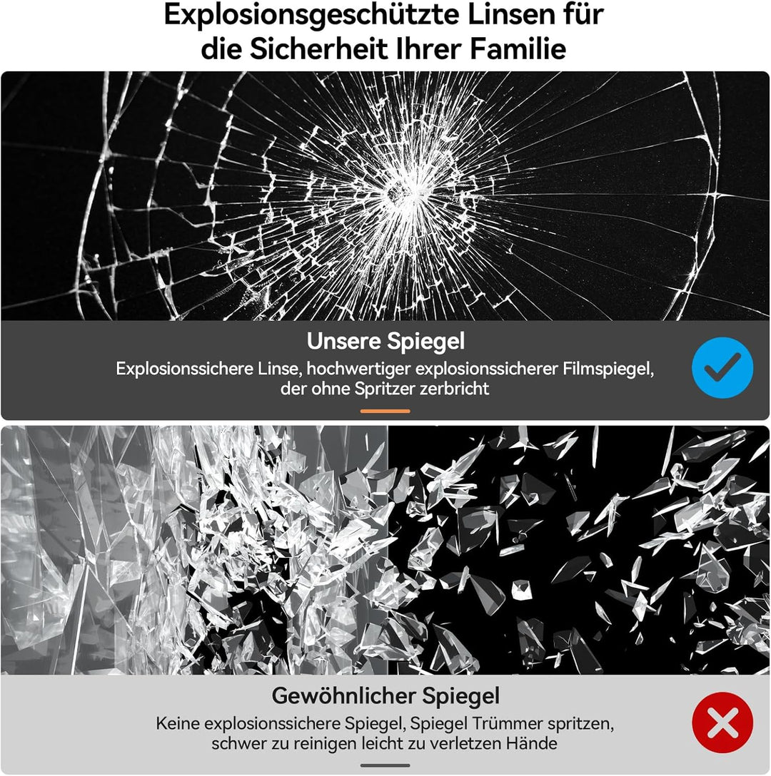 YOURLITE LED Spiegel Bad mit Beleuchtung 60cm Rund,Badspiegel mit Beleuchtung,Touch-Schalter,3 Licht