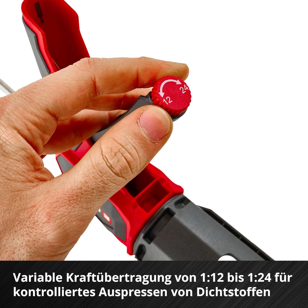 Einhell Kartuschenpressen-Set Profi, 5-tlg. (umschaltbare Kraftübertragung 1:12-1:24, Tropfstopp, Ny