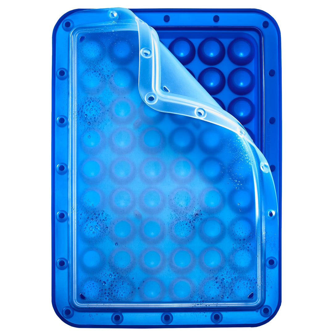 Lurch 240770 Ice Former Arctic Kugel Ø2cm blau Eiswürfelform für 54 Eiswürfel mit transparentem Deck